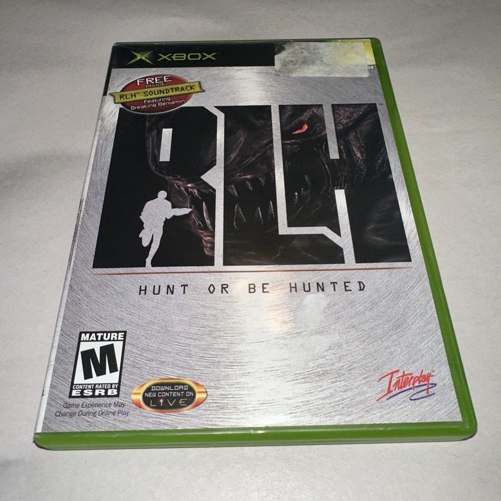 RLH: Run Like Hell Hunt Or Be Hunted (Xbox, 2003) No Soundtrack Disc